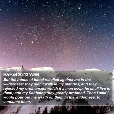 Ezekiel 20:13 WEB Bible Verse Image