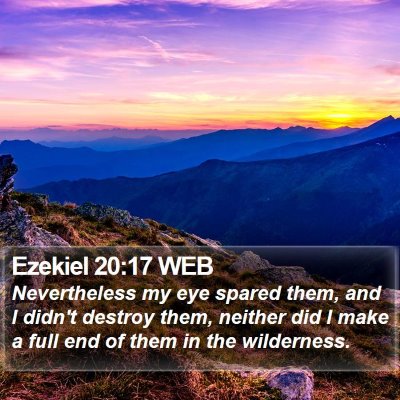 Ezekiel 20:17 WEB Bible Verse Image