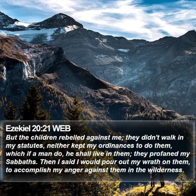 Ezekiel 20:21 WEB Bible Verse Image