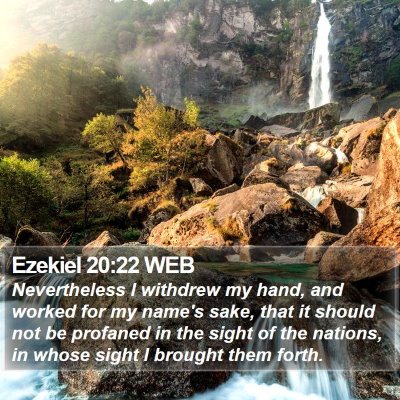 Ezekiel 20:22 WEB Bible Verse Image