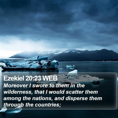 Ezekiel 20:23 WEB Bible Verse Image