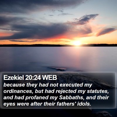 Ezekiel 20:24 WEB Bible Verse Image