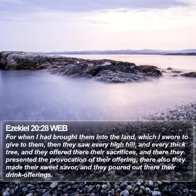 Ezekiel 20:28 WEB Bible Verse Image