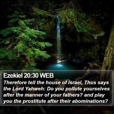 Ezekiel 20:30 WEB Bible Verse Image