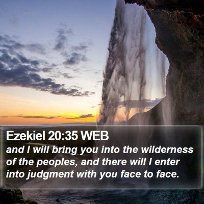 Ezekiel 20:35 WEB Bible Verse Image
