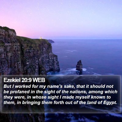 Ezekiel 20:9 WEB Bible Verse Image