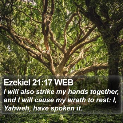 Ezekiel 21:17 WEB Bible Verse Image