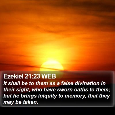 Ezekiel 21:23 WEB Bible Verse Image