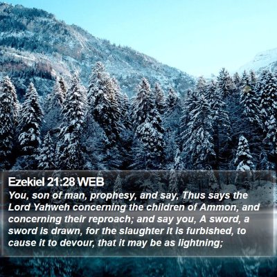 Ezekiel 21:28 WEB Bible Verse Image