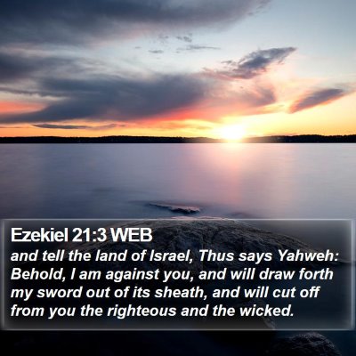Ezekiel 21:3 WEB Bible Verse Image