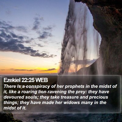 Ezekiel 22:25 WEB Bible Verse Image