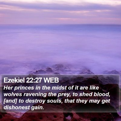 Ezekiel 22:27 WEB Bible Verse Image