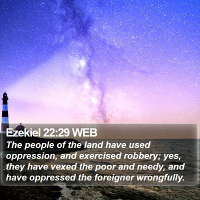 Ezekiel 22:29 WEB Bible Verse Image