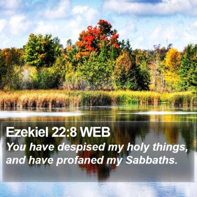 Ezekiel 22:8 WEB Bible Verse Image