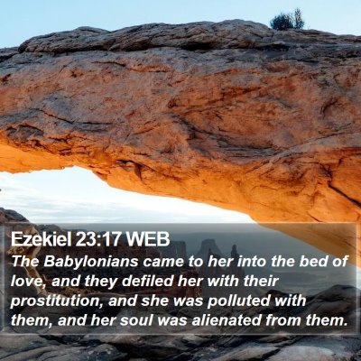 Ezekiel 23:17 WEB Bible Verse Image