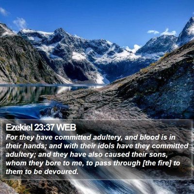 Ezekiel 23:37 WEB Bible Verse Image