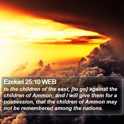 Ezekiel 25:10 WEB Bible Verse Image
