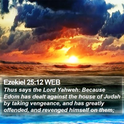 Ezekiel 25:12 WEB Bible Verse Image