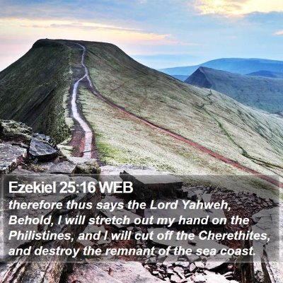 Ezekiel 25:16 WEB Bible Verse Image