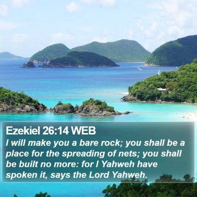 Ezekiel 26:14 WEB Bible Verse Image