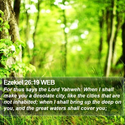 Ezekiel 26:19 WEB Bible Verse Image