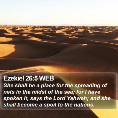 Ezekiel 26:5 WEB Bible Verse Image