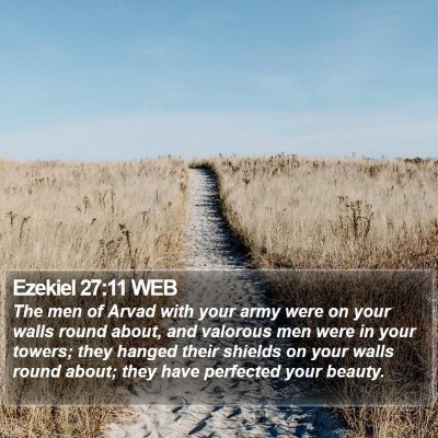 Ezekiel 27:11 WEB Bible Verse Image