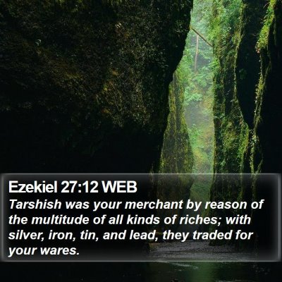 Ezekiel 27:12 WEB Bible Verse Image