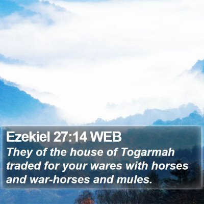 Ezekiel 27:14 WEB Bible Verse Image