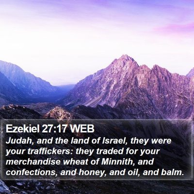 Ezekiel 27:17 WEB Bible Verse Image