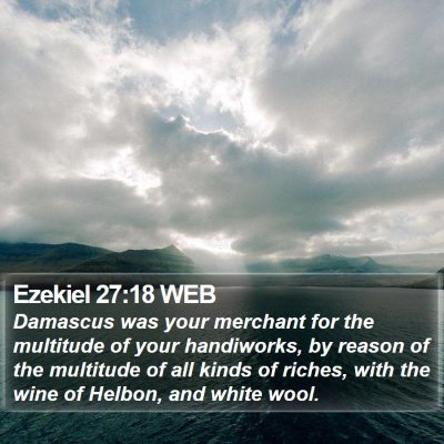 Ezekiel 27:18 WEB Bible Verse Image