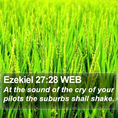 Ezekiel 27:28 WEB Bible Verse Image