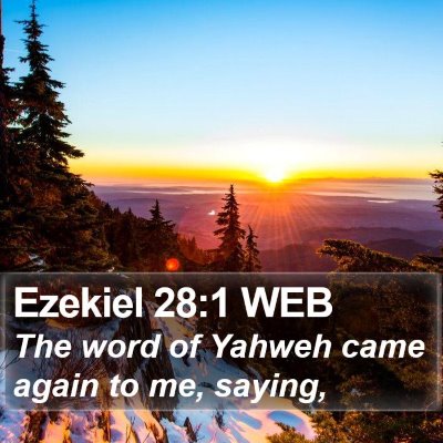 Ezekiel 28:1 WEB Bible Verse Image