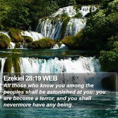 Ezekiel 28:19 WEB Bible Verse Image