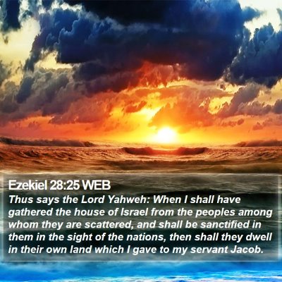 Ezekiel 28:25 WEB Bible Verse Image