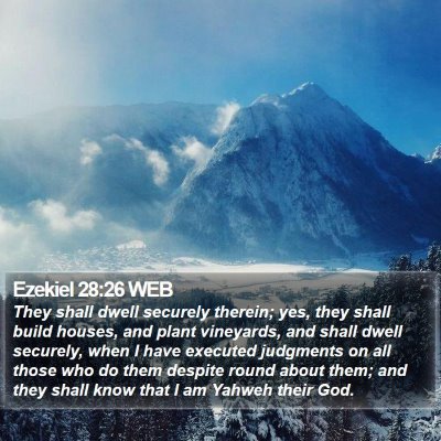 Ezekiel 28:26 WEB Bible Verse Image
