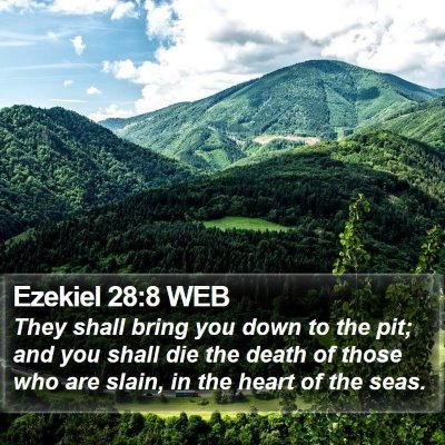 Ezekiel 28:8 WEB Bible Verse Image