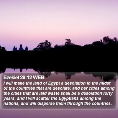 Ezekiel 29:12 WEB Bible Verse Image