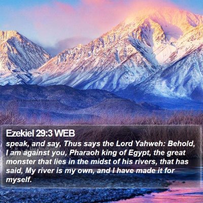 Ezekiel 29:3 WEB Bible Verse Image