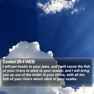Ezekiel 29:4 WEB Bible Verse Image