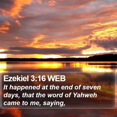 Ezekiel 3:16 WEB Bible Verse Image