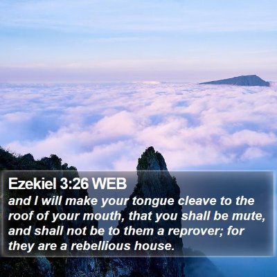 Ezekiel 3:26 WEB Bible Verse Image