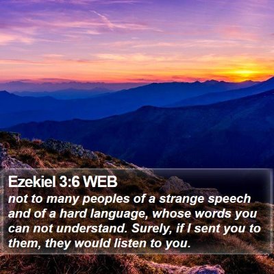 Ezekiel 3:6 WEB Bible Verse Image