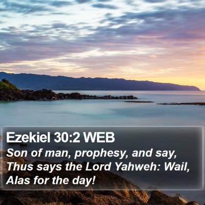 Ezekiel 30:2 WEB Bible Verse Image