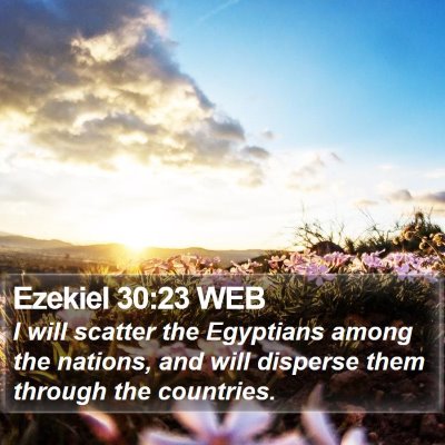 Ezekiel 30:23 WEB Bible Verse Image