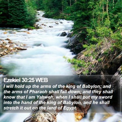Ezekiel 30:25 WEB Bible Verse Image
