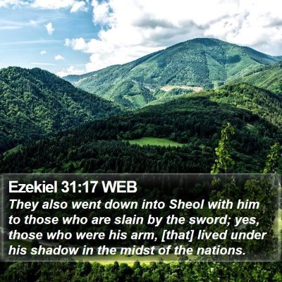 Ezekiel 31:17 WEB Bible Verse Image