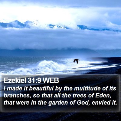 Ezekiel 31:9 WEB Bible Verse Image