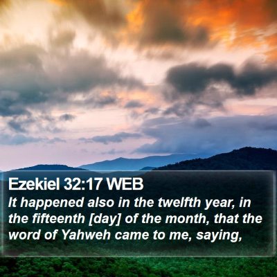 Ezekiel 32:17 WEB Bible Verse Image