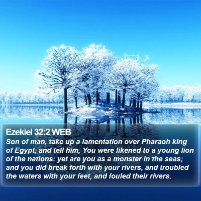 Ezekiel 32:2 WEB Bible Verse Image